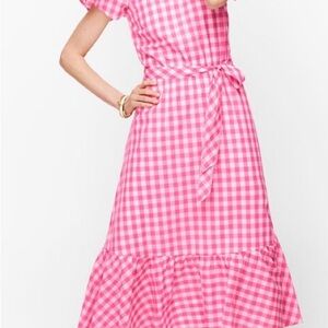 TALBOTS GINGHAM MAXI DRESS